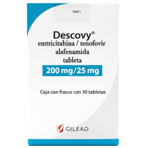 Descovy con 30 tabletas - Emtricitabina 200 mg / Tenofovir alafenamida 25 mg