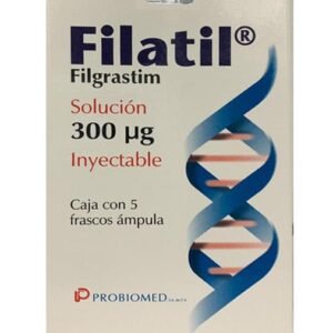 Filatil 300 mcg inyectable con 5 frascos - Filgrastim